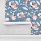 Papel De Parede Adesivo Floral Rosa Bege Vinílico Quarto 3m