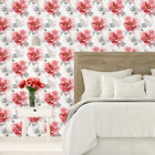 Papel De Parede Adesivo Floral Rosas 2,70x0,57m