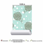 Papel De Parede Adesivo Floral Verde 1252