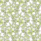 Papel De Parede Adesivo Floral Verde N012115