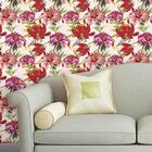 Papel De Parede Adesivo Floral Vermelho 10