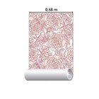 Papel De Parede Adesivo Floral Vermelho N014150