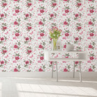 Papel De Parede Adesivo Flores E Borboletas 2,70x0,57m