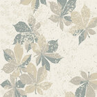 Papel De Parede Adesivo Flores Folhas em Tons de Nude E Cinza