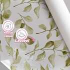 Papel De Parede Adesivo Flores Inglês 3d Verde Claro 10m