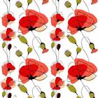 Papel De Parede Adesivo Flores Vermelhas N03098 0,48x2,5m