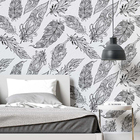 Papel De Parede Adesivo Folha Arabesco N02094