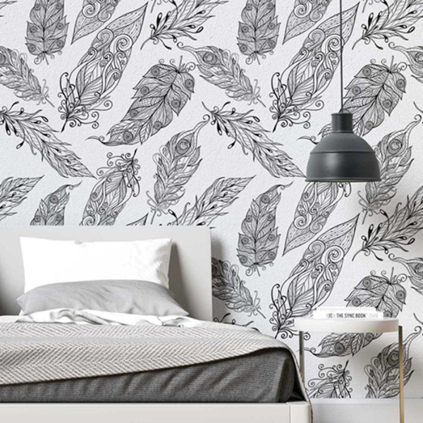 Papel De Parede Adesivo Folha Arabesco N02094