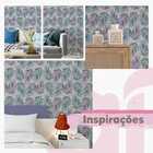 Papel De Parede Adesivo Folha Palmeira Colorido Lavável 18m