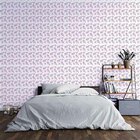 Papel De Parede Adesivo Folha Rosa E Lilás N03011