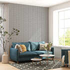 Papel De Parede Adesivo Folhas 3d Minimalista Cinza 2,80m