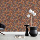 Papel De Parede Adesivo Folhas Abstrato N015048 0,58x3,00m