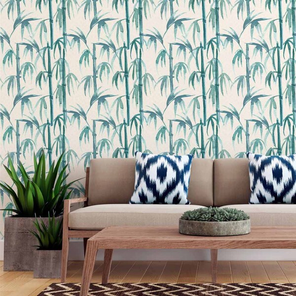 Papel De Parede Adesivo Folhas Aquarela N015107 0,58x3,00m