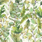 Papel De Parede Adesivo Folhas Aquarela N015201 0,58x3,00m
