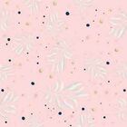 Papel De Parede Adesivo Folhas Bolhas Rosa N05185