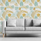 Papel De Parede Adesivo Folhas Coloridas N03080