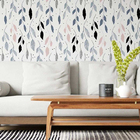 Papel De Parede Adesivo Folhas Coloridas N03091