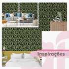 Papel De Parede Adesivo Folhas De Bananeira Verde Sala 12m