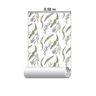 Papel De Parede Adesivo Folhas E Flor N09048