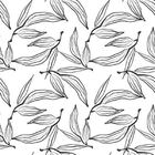 Papel De Parede Adesivo Folhas P&b N013093