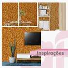 Papel De Parede Adesivo Folhas Secas Do Outono  Lavável 6m