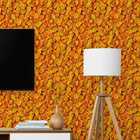 Papel De Parede Adesivo Folhas Secas Do Outono  Lavável 6m