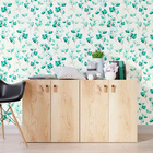 Papel De Parede Adesivo Folhas Verde N012041