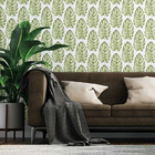 Papel De Parede Adesivo Folhas Verde N07075