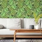 Papel De Parede Adesivo Folhas Verdes N03092 0,48x2,50m