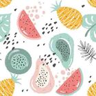 Papel De Parede Adesivo Frutas N012051