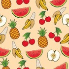 Papel De Parede Adesivo Frutas Tropical Decoração 3mx50cm