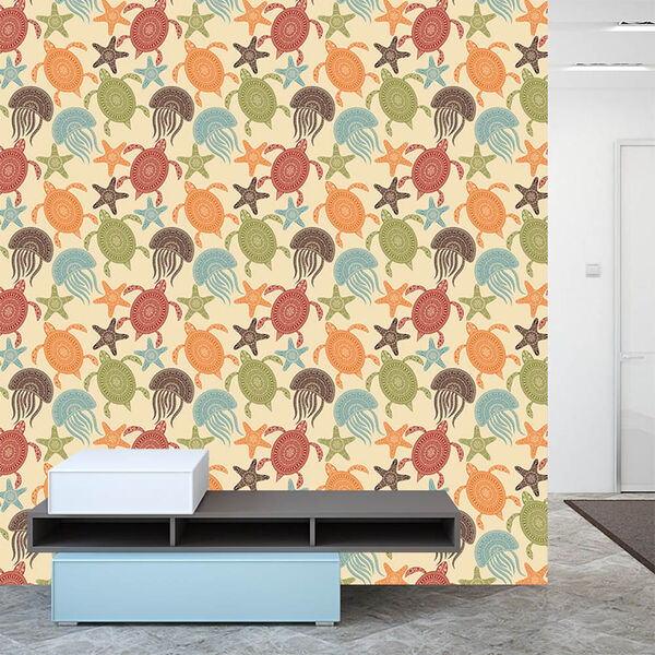 Papel De Parede Adesivo - Fundo Do Mar - 057pps