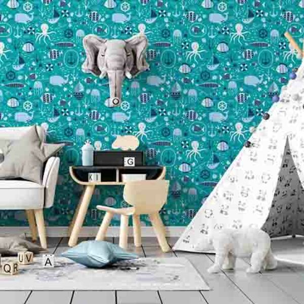 Papel De Parede Adesivo Fundo Do Mar 397141819