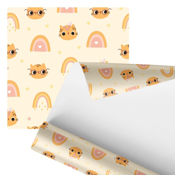 Papel De Parede Adesivo Gatinhos Arco-íris Colorido 2,80m