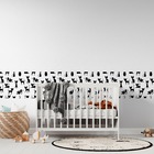 Papel De Parede Adesivo Gatinhos Pretos Silhuetas 2,80m