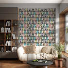 Papel De Parede Adesivo Gatos Coloridos Fundo Branco 3mx50cm