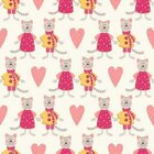 Papel De Parede Adesivo Gatos E Coração 183910115