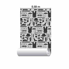 Papel De Parede Adesivo Gentleman Preto 132034391