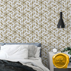 Papel De Parede Adesivo Geométrico 3d Branco Gold Lavável 3m