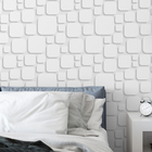 Papel De Parede Adesivo Geométrico 3d Branco Quarto E Sala