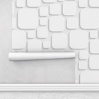 Papel De Parede Adesivo Geométrico 3d Branco Quarto E Sala