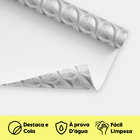 Papel De Parede Adesivo Geométrico 3d Branco Sala Quarto 3m