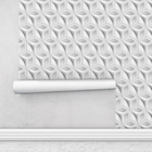 Papel De Parede Adesivo Geométrico 3d Branco Sala Quarto 3m