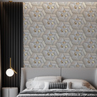 Papel De Parede Adesivo Geométrico 3d Dourado - 3,0m