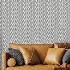 Papel De Parede Adesivo Geométrico 3d Efeito Floral Cinza 3m