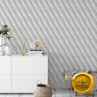Papel De Parede Adesivo Geométrico 3d Efeito Ondulado Quarto