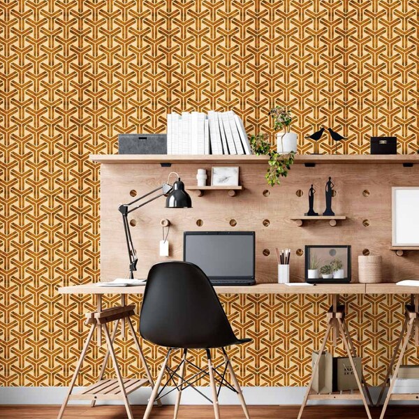 Papel De Parede Adesivo Geométrico 3d N015012 0,58x3,00m