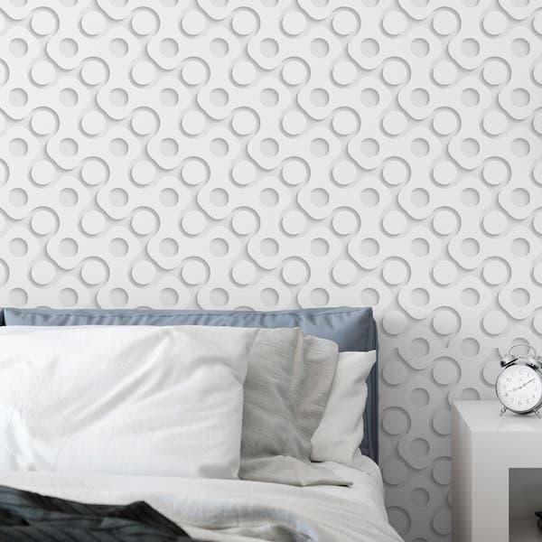 Papel De Parede Adesivo Geométrico 3d Ondulado Circular Sala | Leroy Merlin