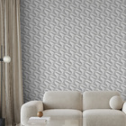 Papel De Parede Adesivo Geométrico 3d Ondulado Lavável Sala