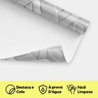 Papel De Parede Adesivo Geométrico 3d Texturizado Branco 3d